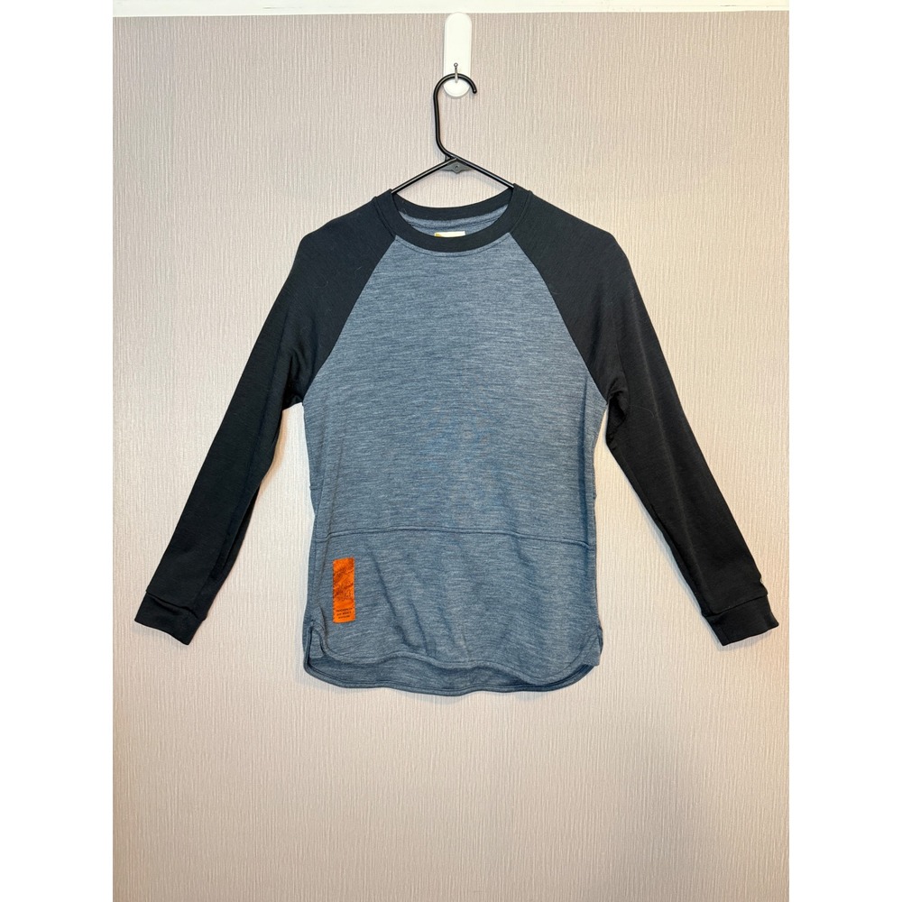 Tracksmith MERINO WOOL Harrier Long Sleeve Blue Size S